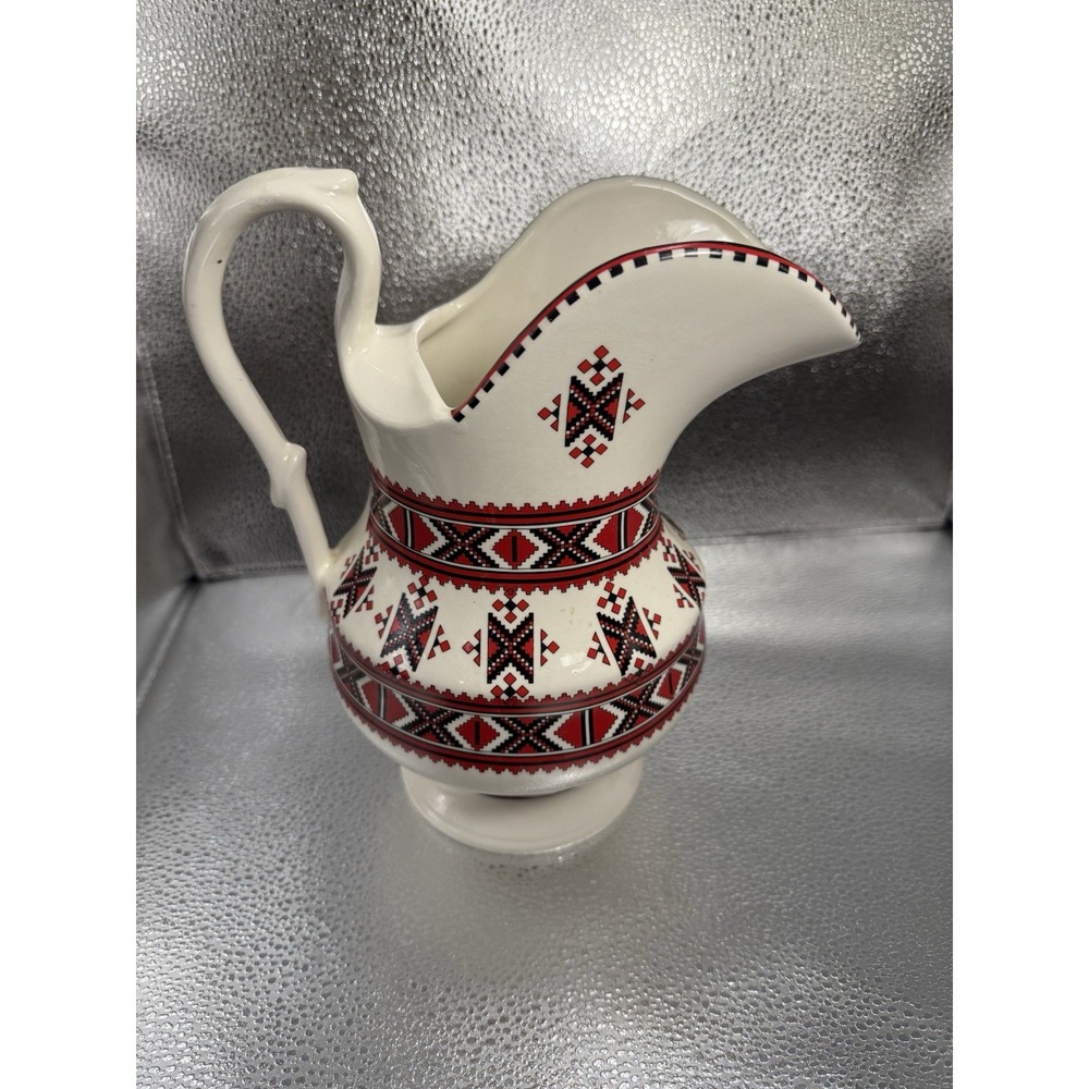 Folkart‎ Unmarked Vintage Large Pitcher